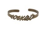 antique gold coexist cuff bracelet